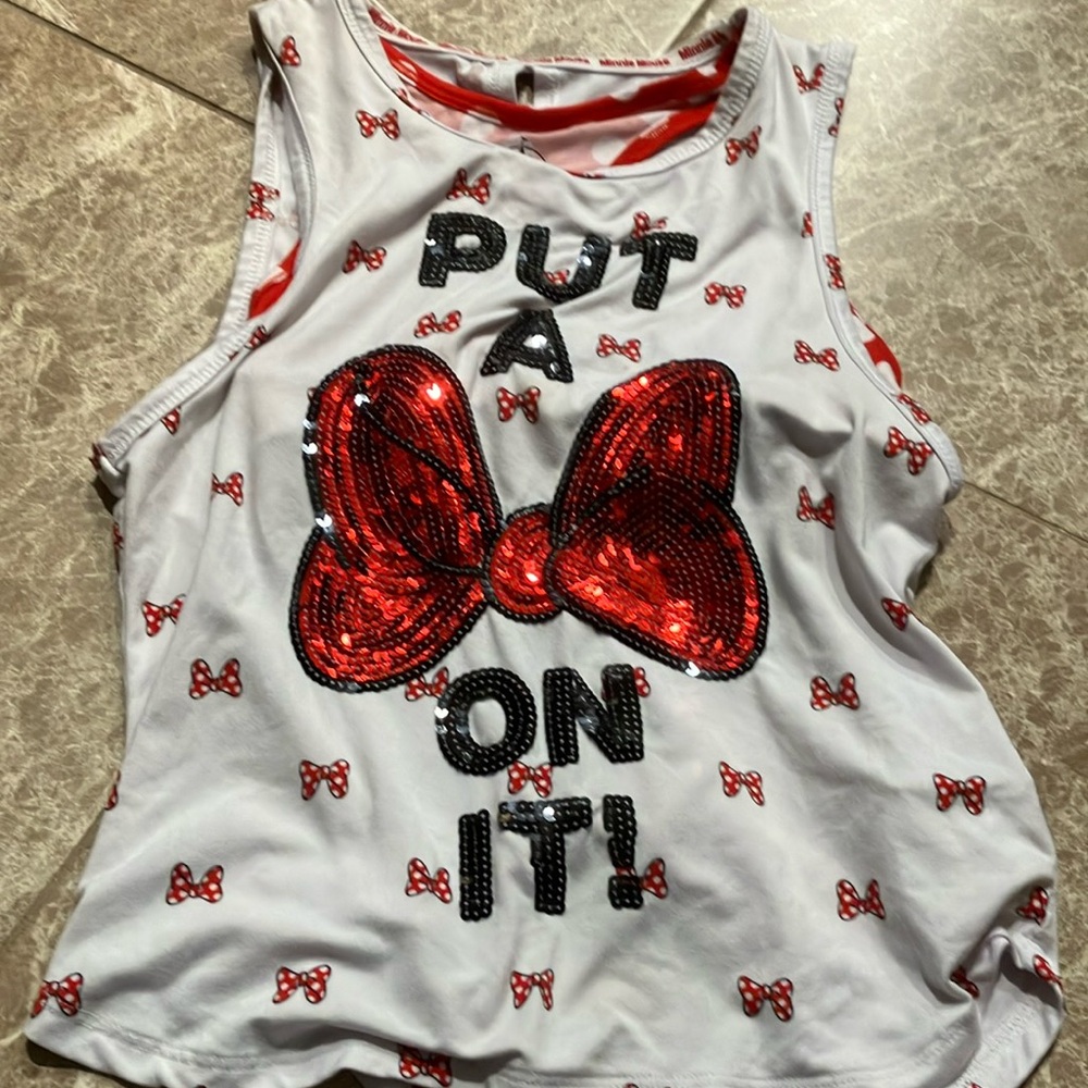 Minnie mouse tank . Disney size large girls
